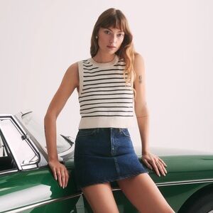 NWOT Reformation Rumita Cotton Cropped Sweater